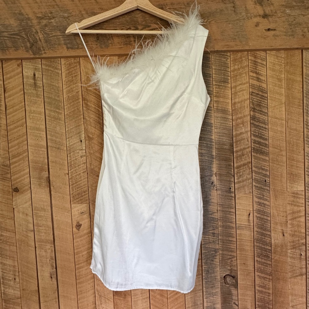 Altar’d State Feather Mini Dress EUC